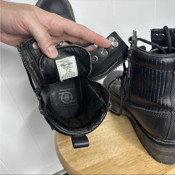 Milwaukee Motorcycle Boots Womens 9C Biker Accelerator Side Zip Freedom Flex - Picture 11 of 12